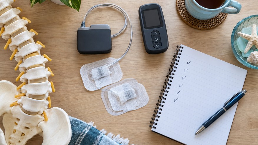 Spinal cord stimulator trial controller and symptom journal for a Tampa patient